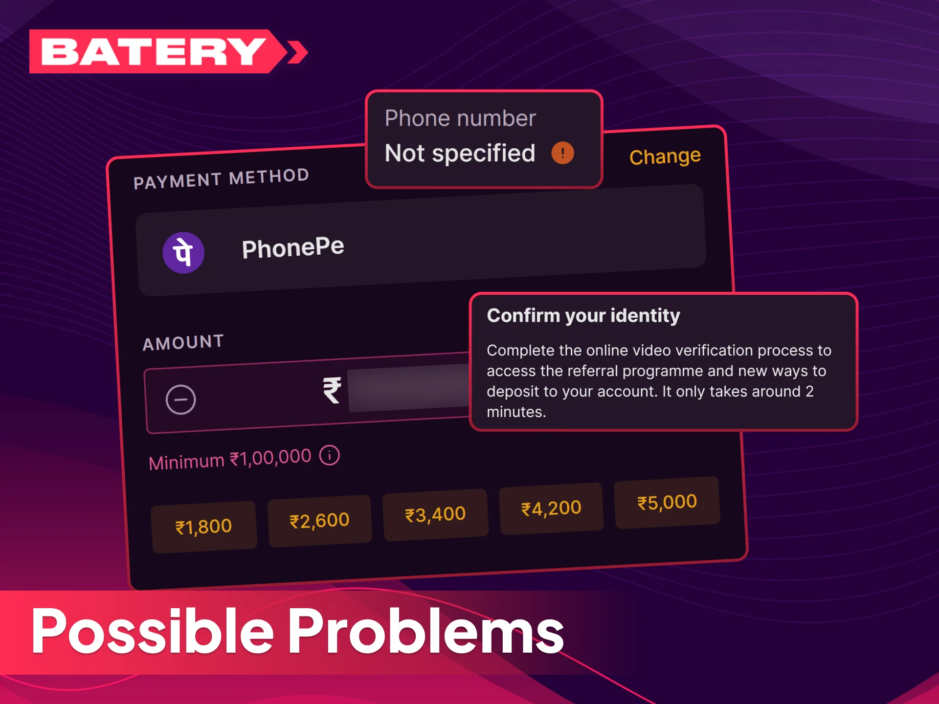 Learn how to troubleshoot possible deposit problems on Batery India.
