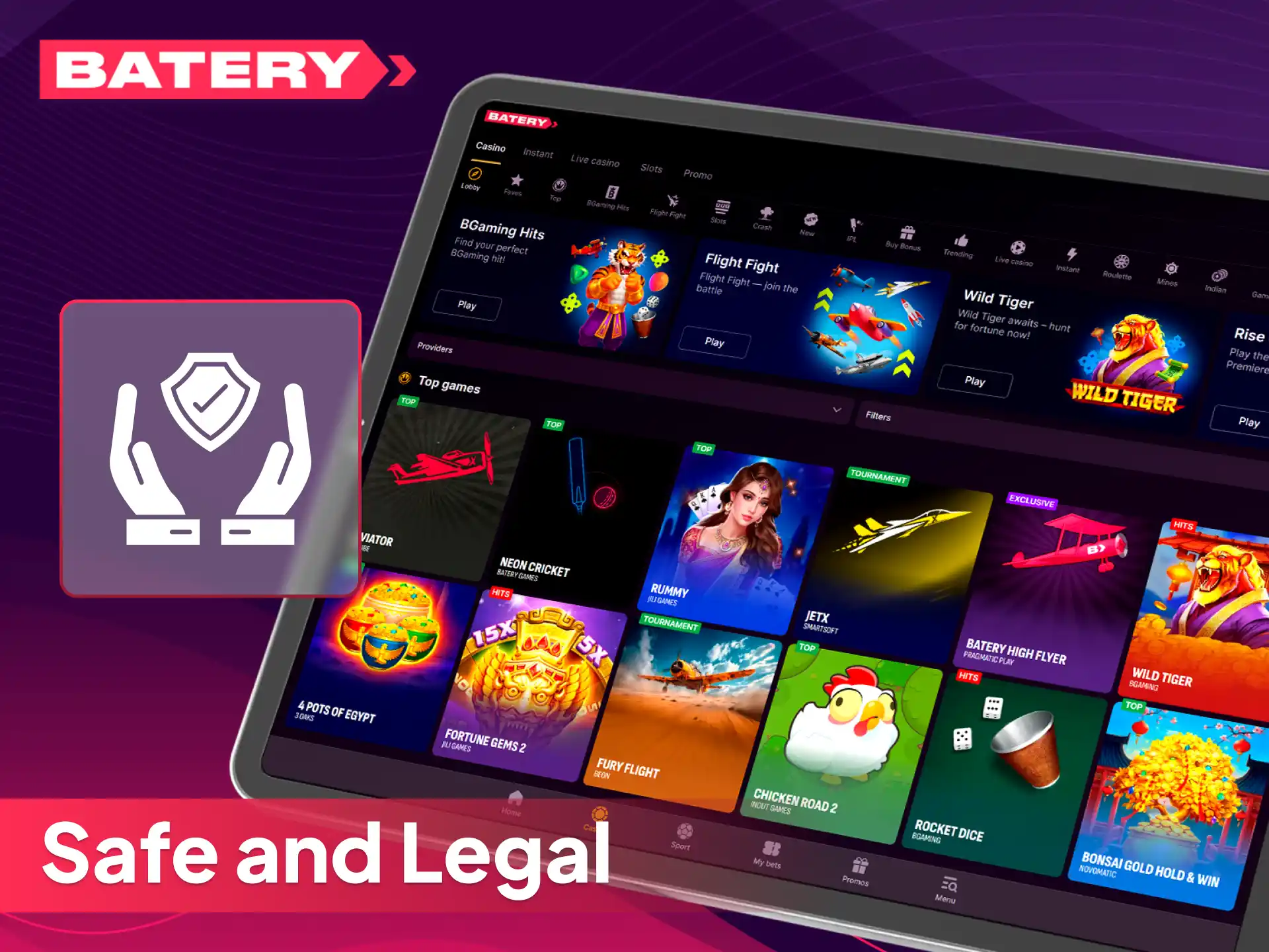 Find out if Batery is safe and legal in India.