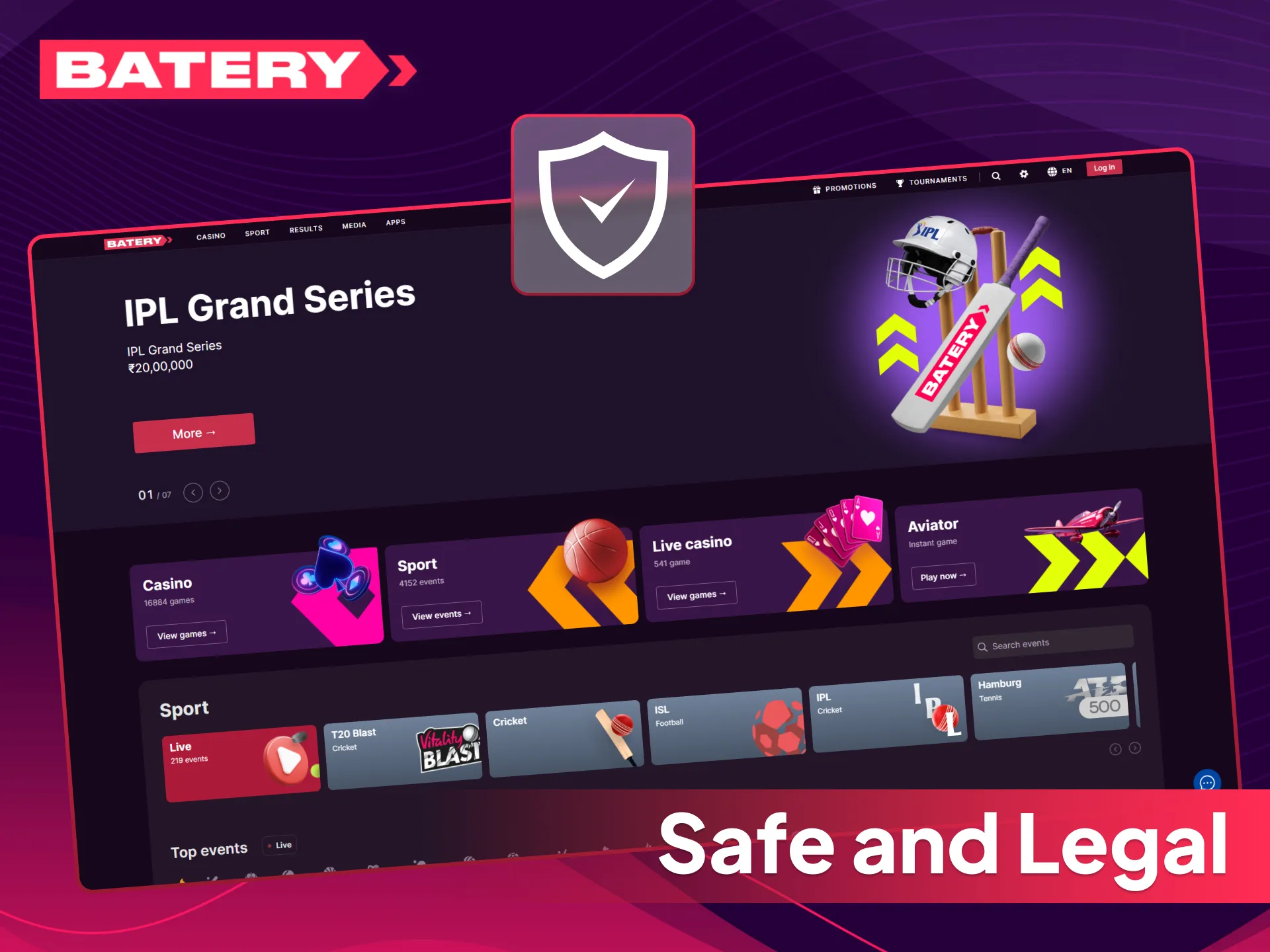 Learn why Batery is safe and legal to use in India.