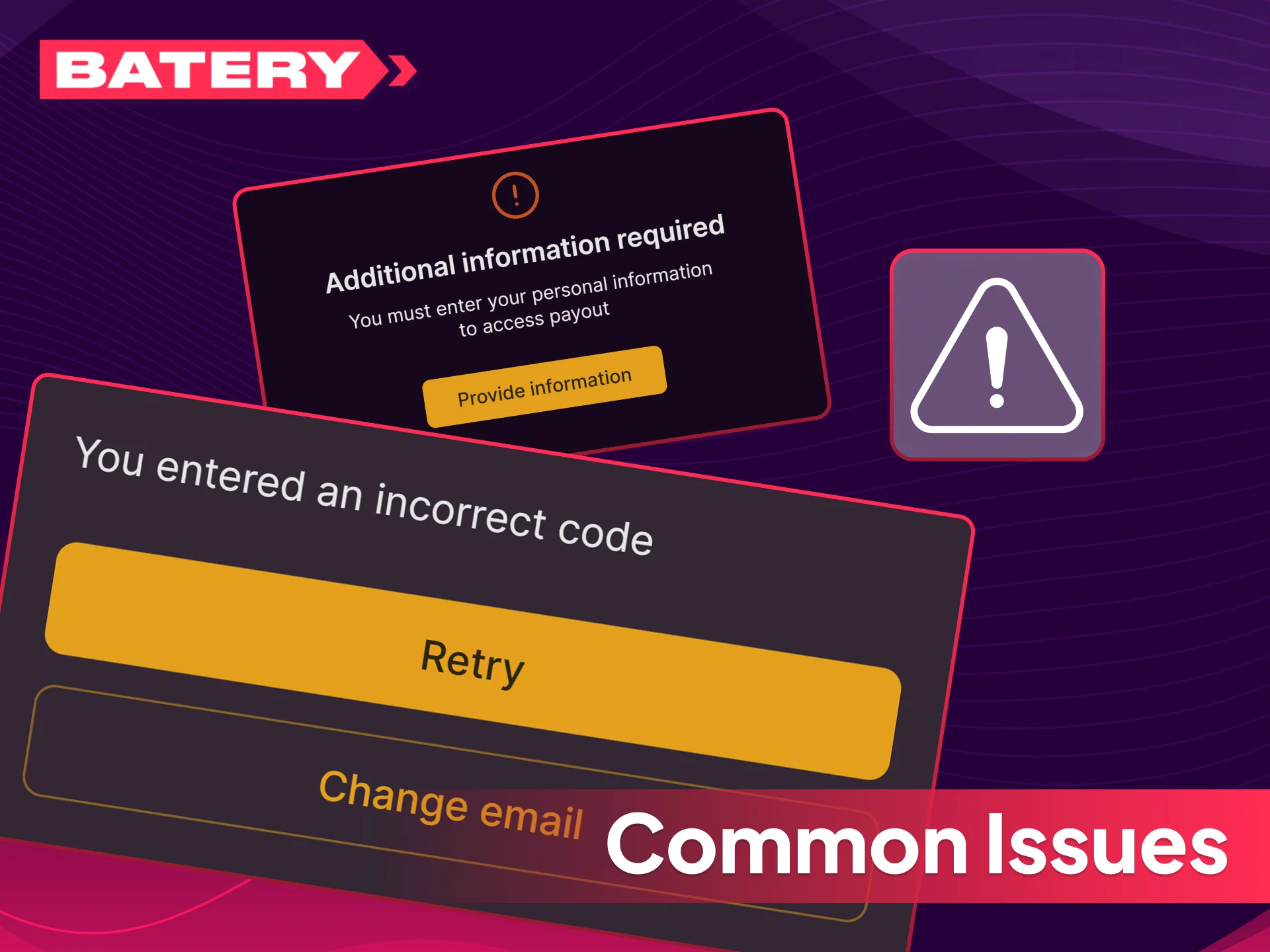 Troubleshoot common registration issues on Batery India.