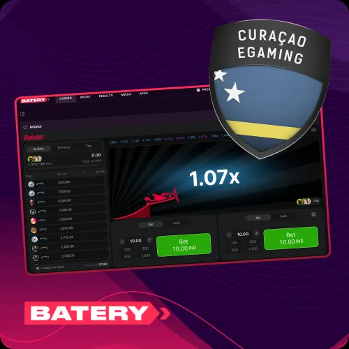 Verify the official Curacao gaming license at Batery casino, and enjoy safe real money sessions today.