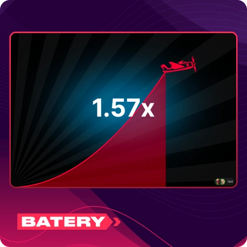 Watch the animated plane climb at Batery casino, and track the current multiplier in real time now.