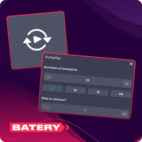 Use the auto cashout support in Batery crash games today, and set your target multiplier in advance.