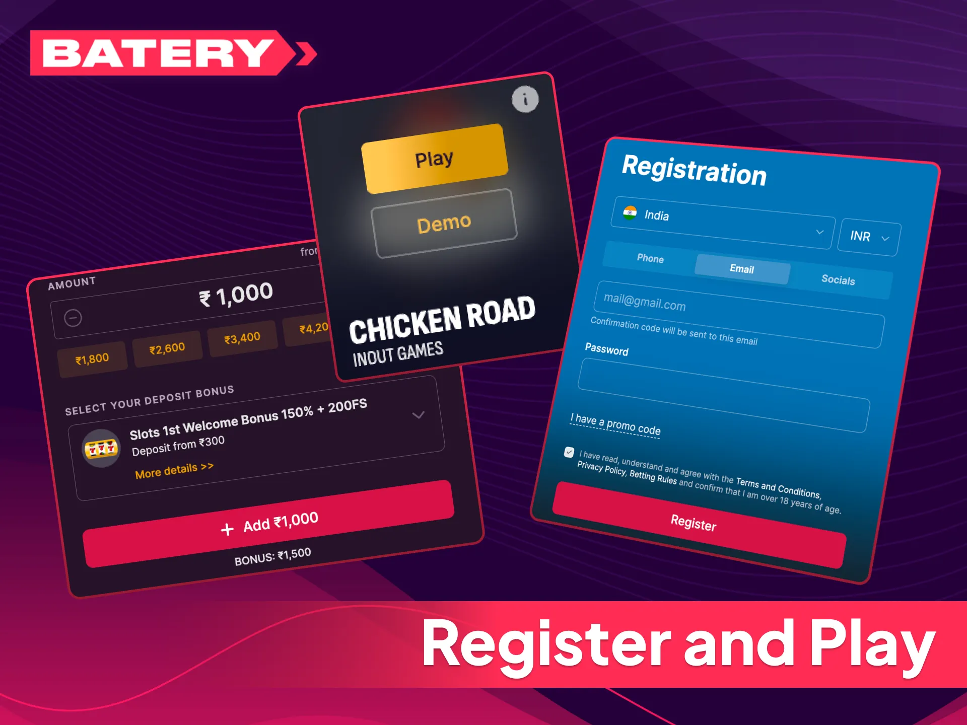 Learn how to register and play Chicken Road on Batery today, and complete your account setup in minutes.